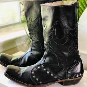 Men’s True Religion Black Leather Boot